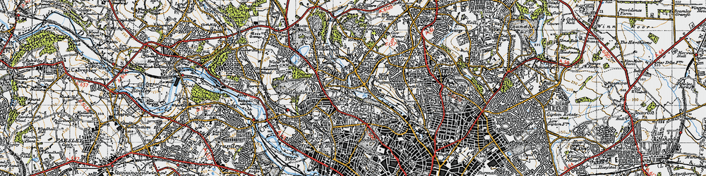 Old map of Headingley in 1947