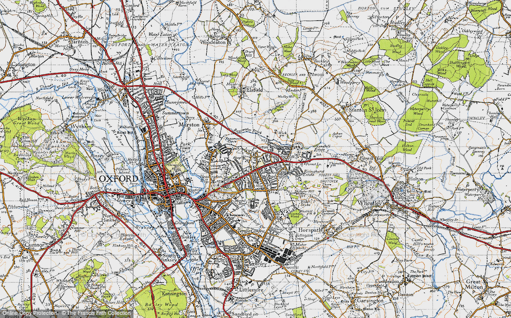 Old Map of Historic Map covering Bayswater Brook in 1946