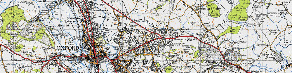 Old map of Headington in 1946