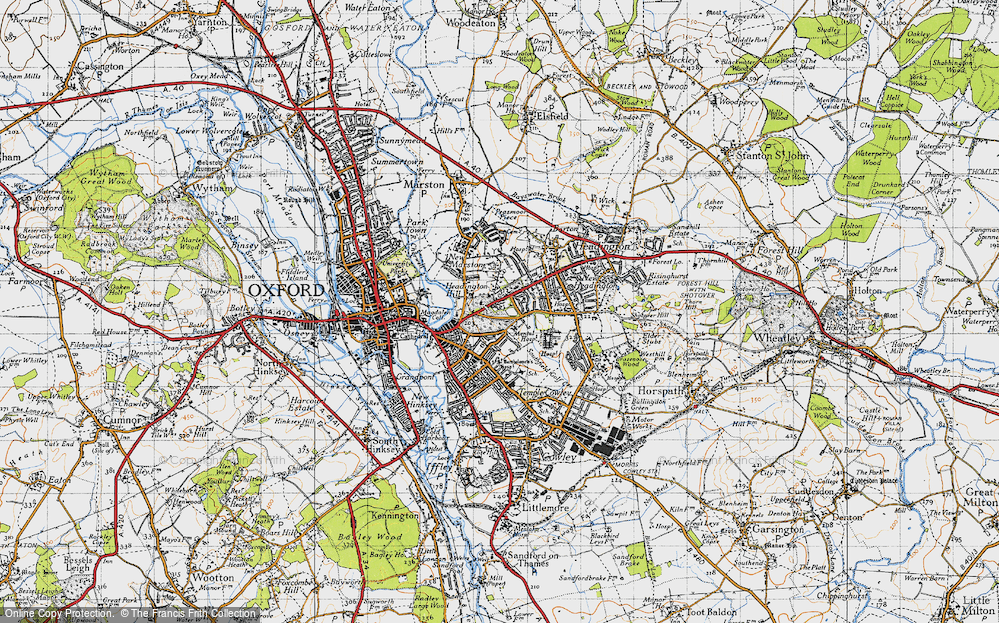 Old Map of Headington Hill, 1946 in 1946