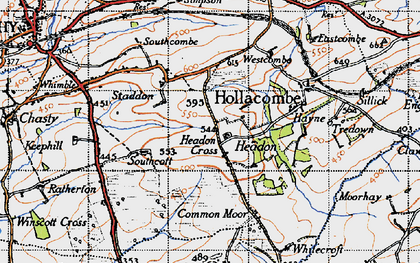 Old map of Headon in 1946