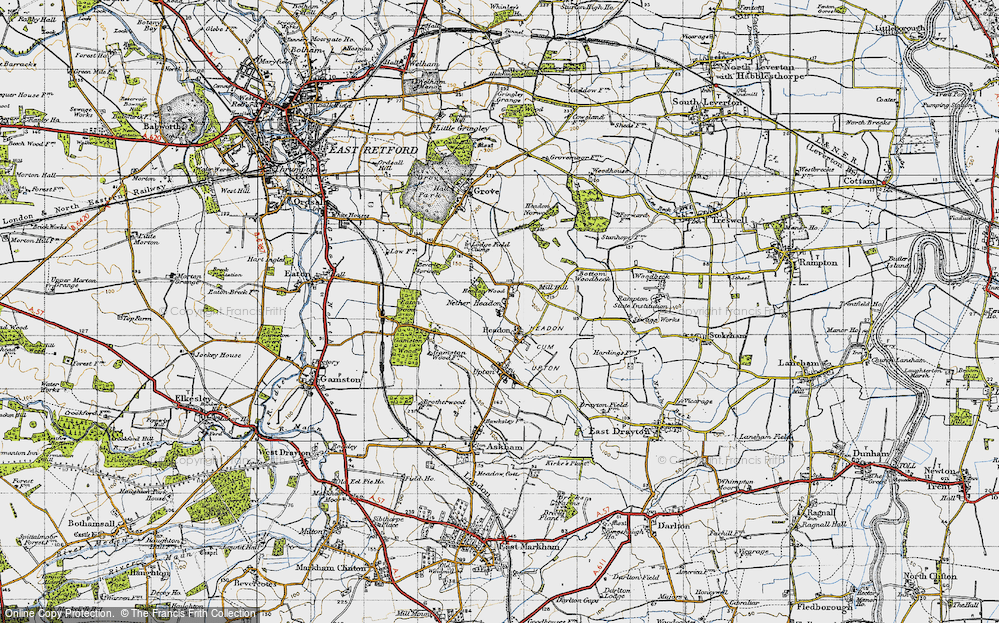 Old Map of Headon, 1947 in 1947