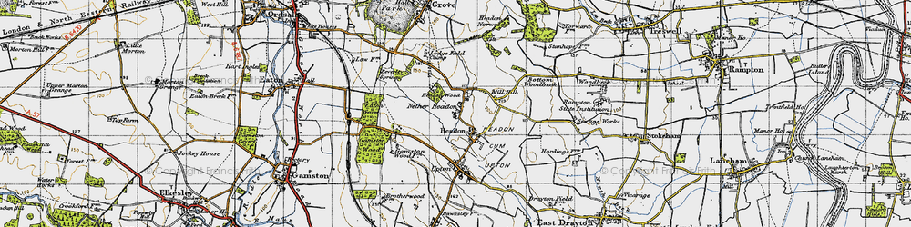 Old map of Headon in 1947