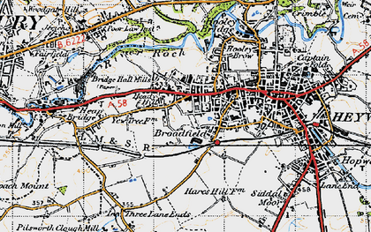 Old map of Heady Hill in 1947