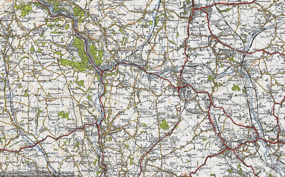 Old Map of Heage, 1946 in 1946