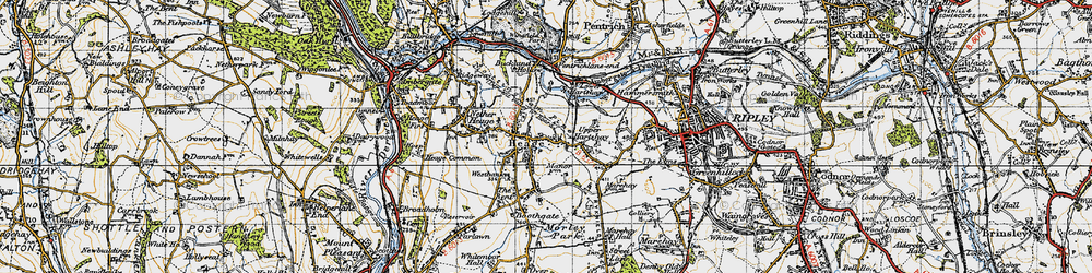 Old map of Heage in 1946
