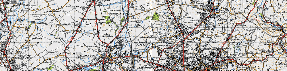 Old map of Healds Green in 1947