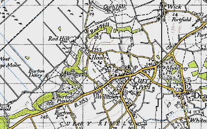 Old map of Heale in 1945