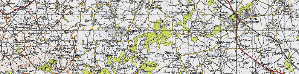 Old map of Lime Ridge Wood in 1946