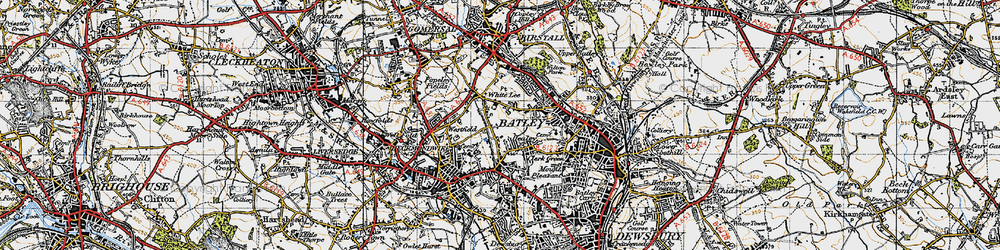 Old map of Healey in 1947