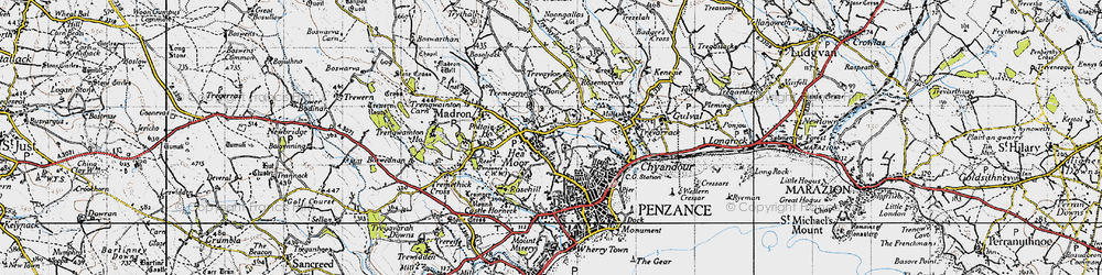 Old map of Bone in 1946