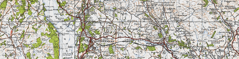 Old map of Banner Rigg in 1947