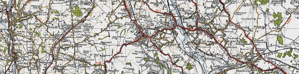 Old map of Heanor in 1946