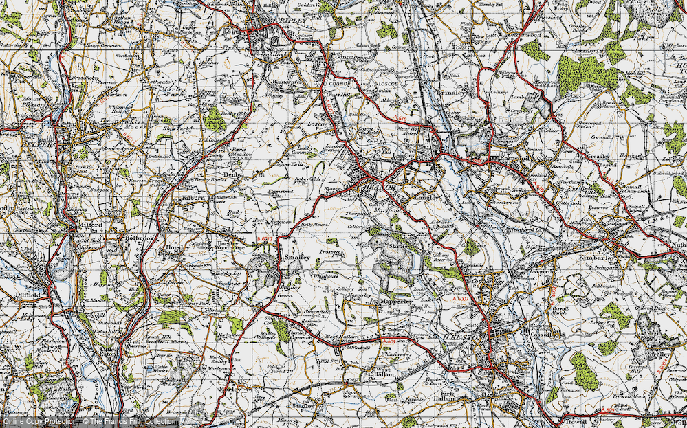 Old Map of Heanor Gate, 1946 in 1946