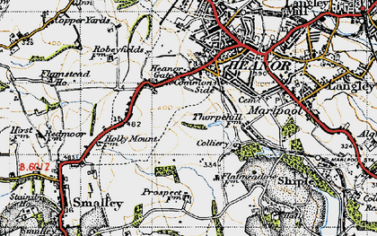 Old map of Heanor Gate in 1946