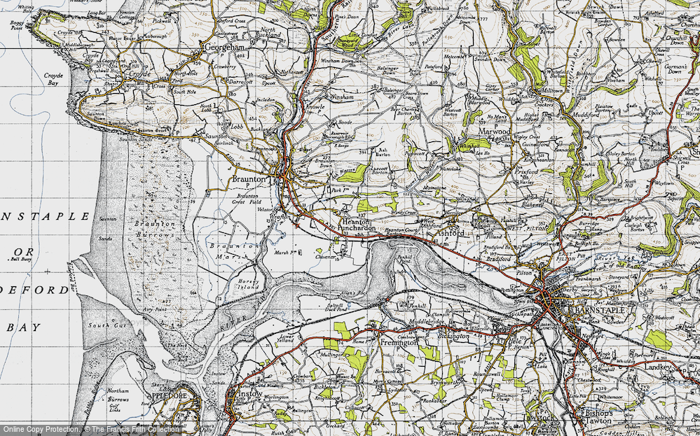 Old Map of Heanton Punchardon, 1946 in 1946