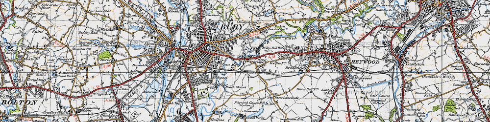 Old map of Heap Bridge in 1947