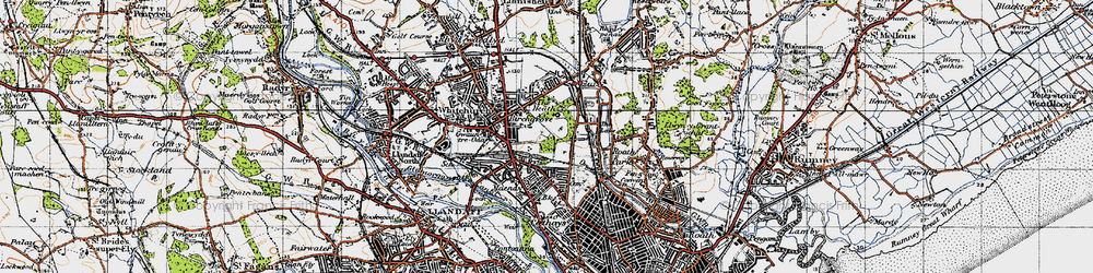 Old map of Heath in 1947