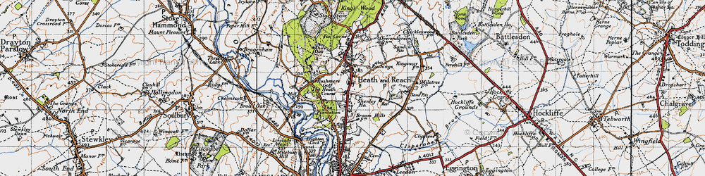 Old map of Heath and Reach in 1946