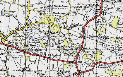 Old map of Heath Common in 1940