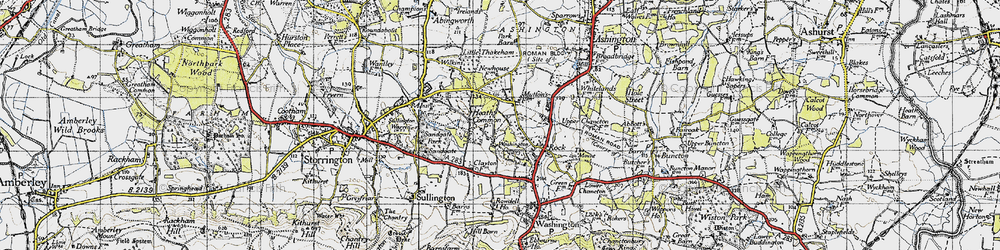 Old map of Heath Common in 1940