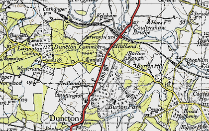 Old map of Heath End in 1940