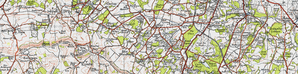 Old map of Woolton Ho in 1945