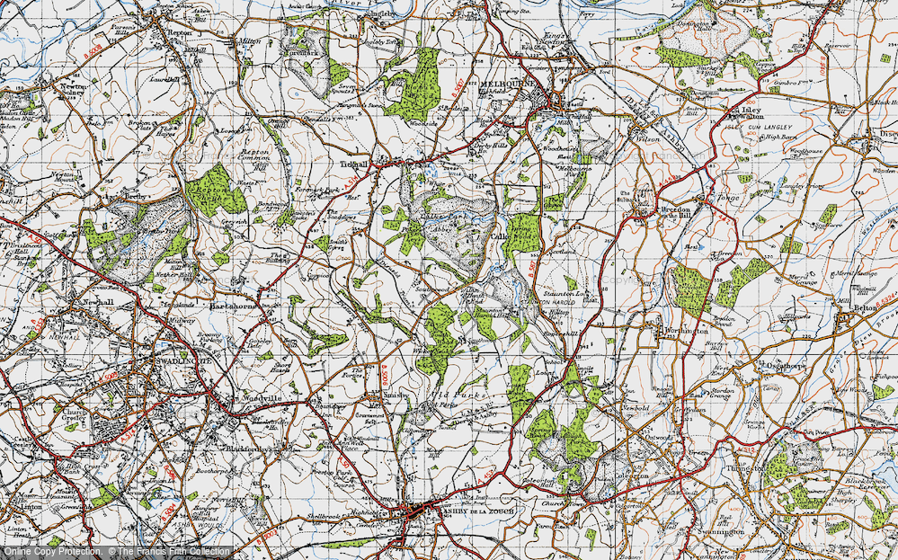 Old Maps of Calke Abbey, Derbyshire - Francis Frith