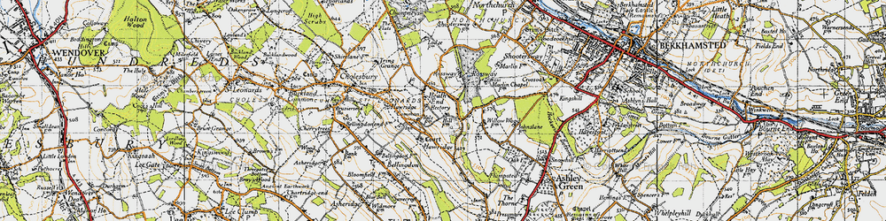 Old map of Birchwood in 1946