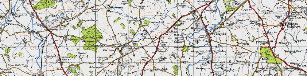 Old map of Heath End in 1947