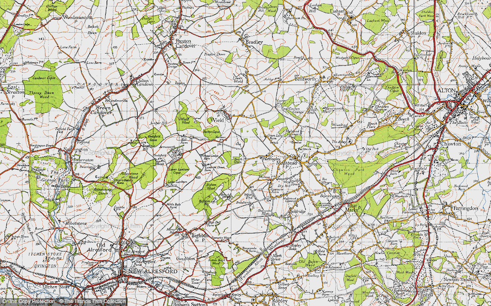 Old Map of Heath Green, 1945 in 1945