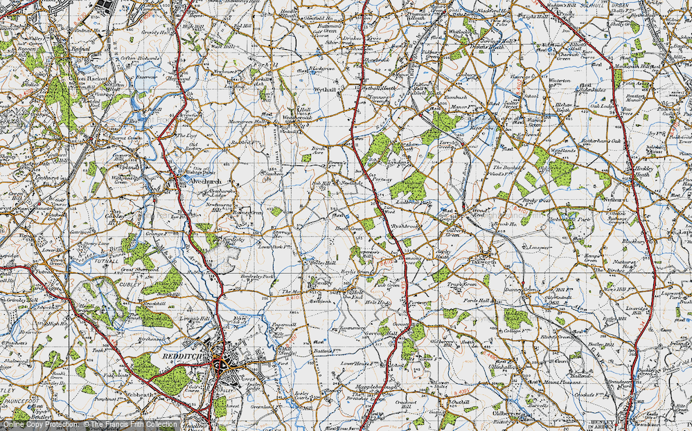 Old Map of Heath Green, 1947 in 1947