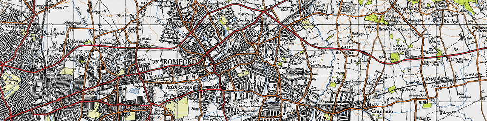 Old map of Heath Park in 1946