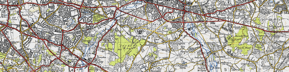 Old map of Leyton Cross in 1946
