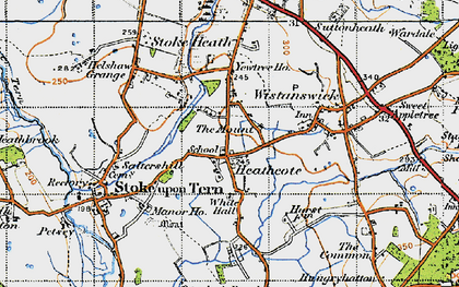 Old map of Heathcote in 1947