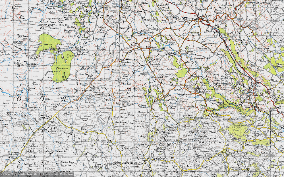 Old Map of Heathercombe, 1946 in 1946