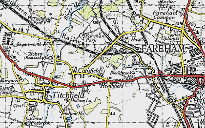 Old map of Heathfield in 1945