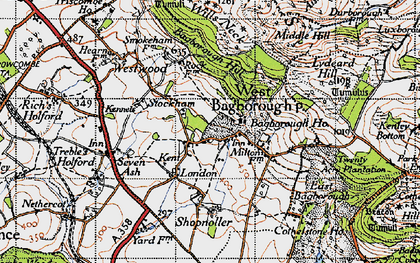 Old map of Bagborough Ho in 1946