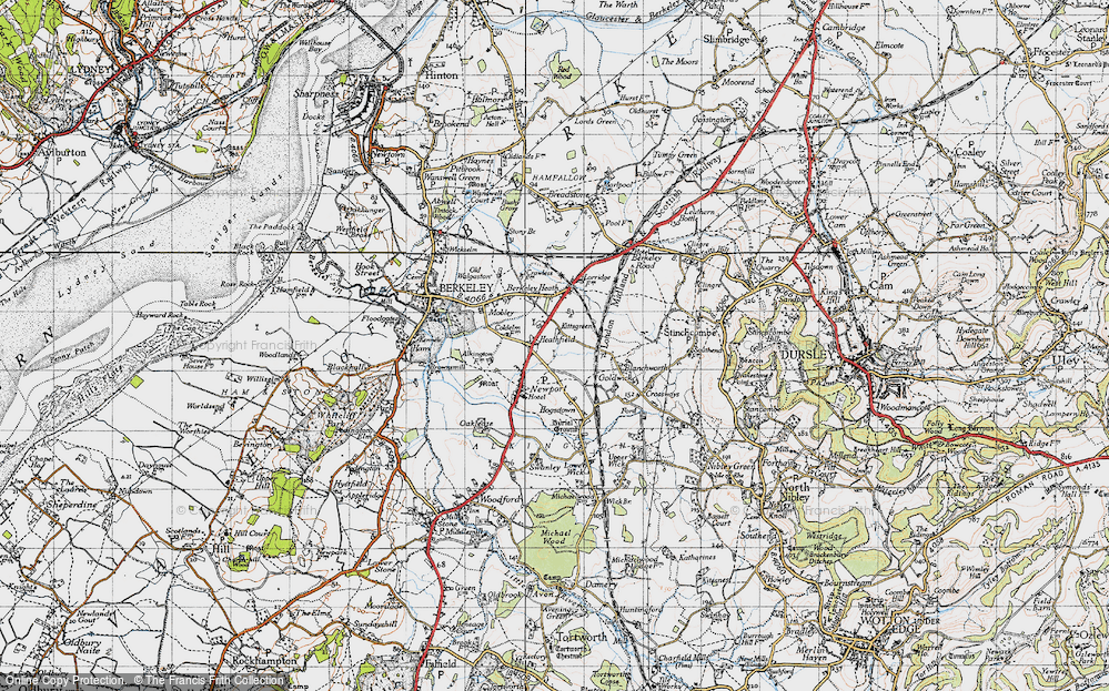 Old Map of Historic Map covering Blanchworth in 1946