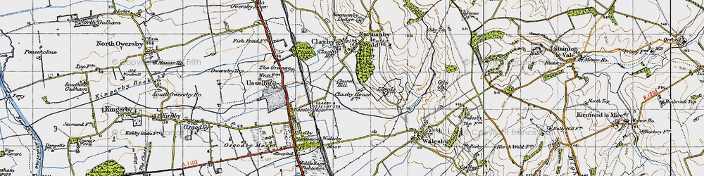 Old map of Heathfield in 1946