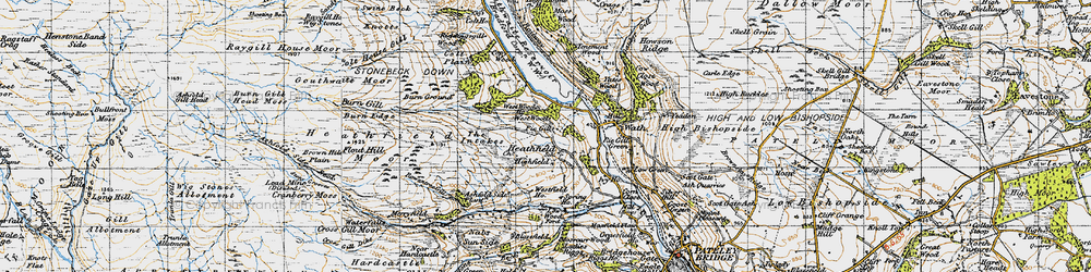 Old map of Heathfield in 1947