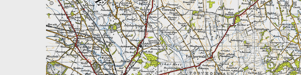 Old map of Heathhall in 1947