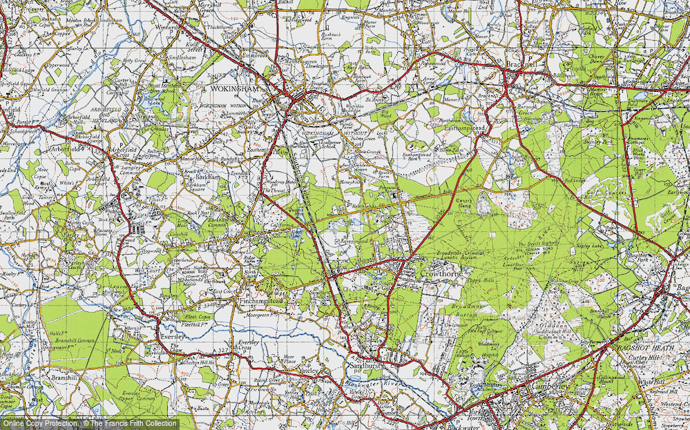 Old Map of Historic Map covering Heath Lake in 1940
