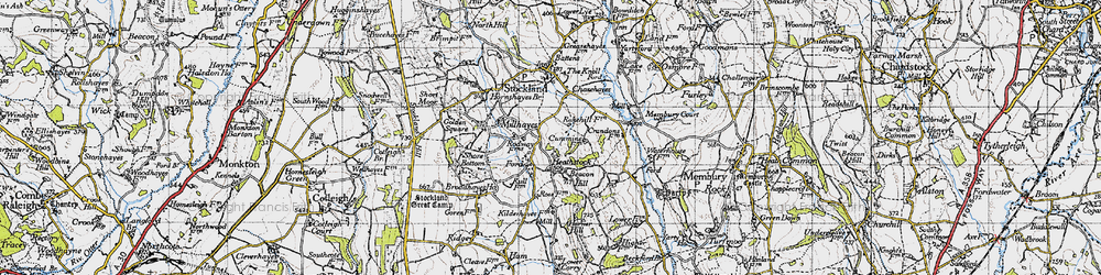 Old map of Heathstock in 1946