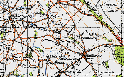 Old map of Heathton in 1946