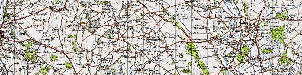 Old map of Heathton in 1946