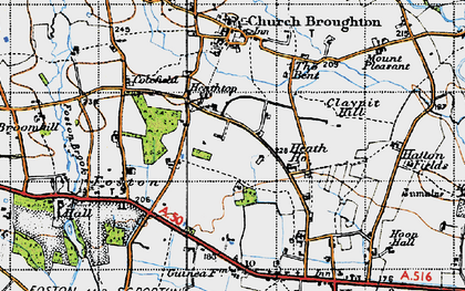 Old map of Birchills in 1946