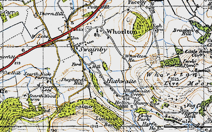Old map of Heathwaite in 1947