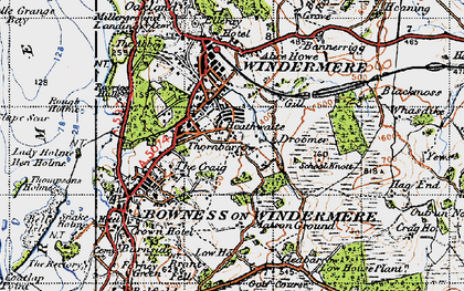 Old map of Heathwaite in 1947