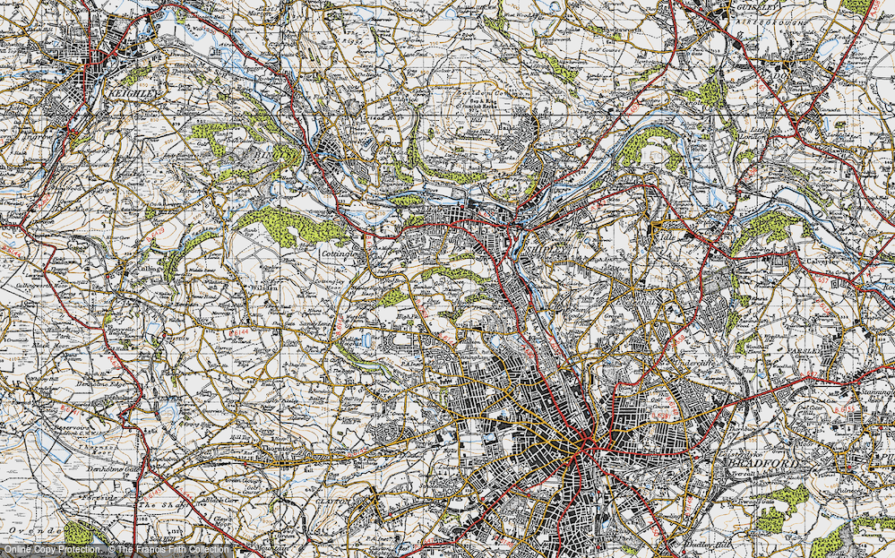 Old Map of Heaton Royds, 1947 in 1947